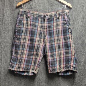 Men's Size 32 Plaid Shorts w/ Small Side Pocket